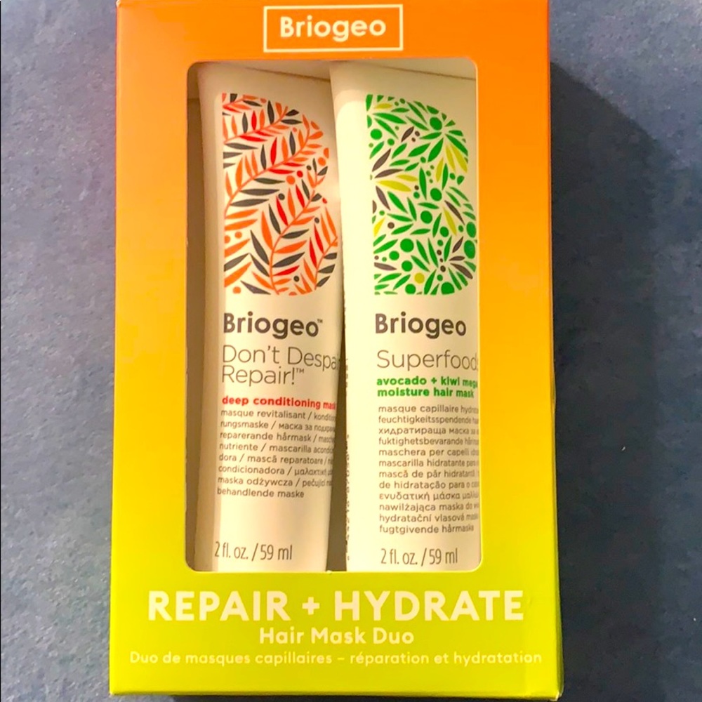 BRIOGEO REPAIR + HYDRATE HAIR MASK DUO